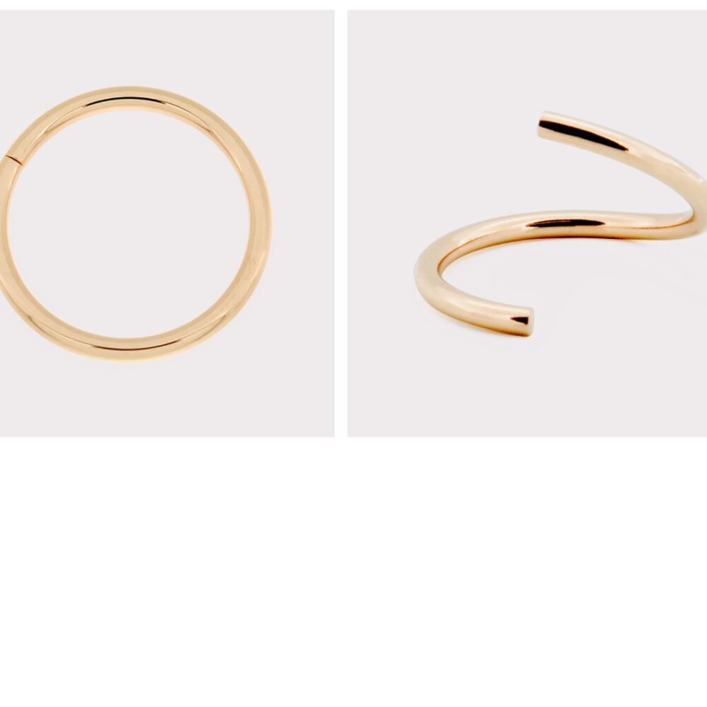 18g Yellow Gold Seam Ring (9/32") - Picture 2 of 4